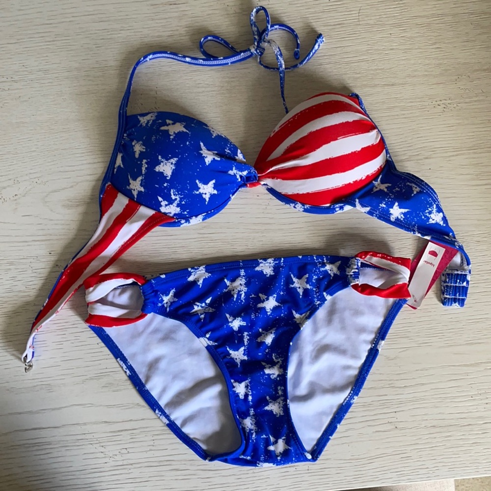 Never worn target patriotic bikini